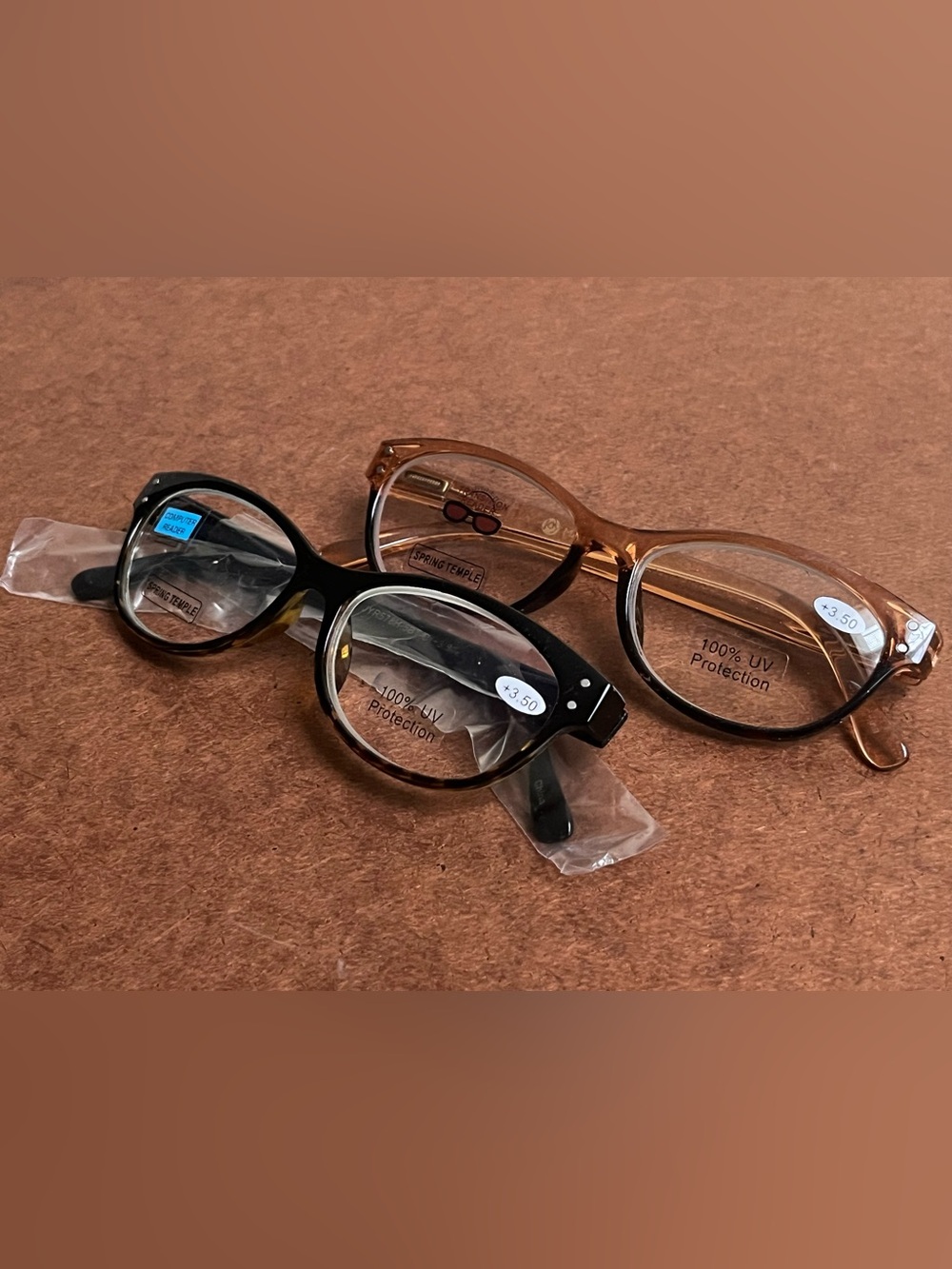 Joy Mangano Kids Spring Temple Tortoiseshell Reading Glasses (+3.50) 2Pairs NWOT
